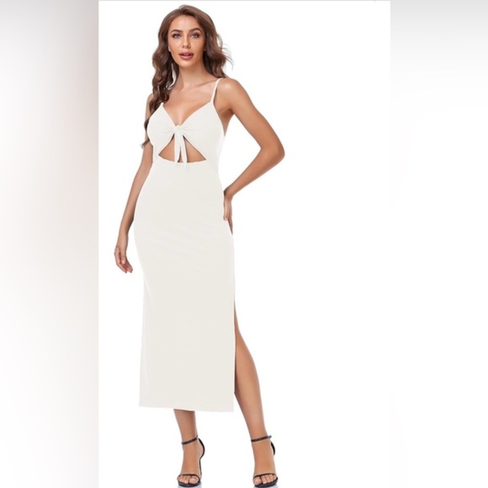 Elegant White Midi Dress